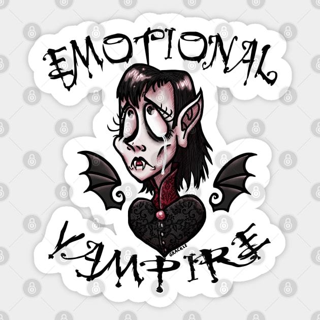 Emotional Vampire (Feminine Version) Sticker by Jan Grackle